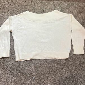 Anthropologie boat neck ivory sweater